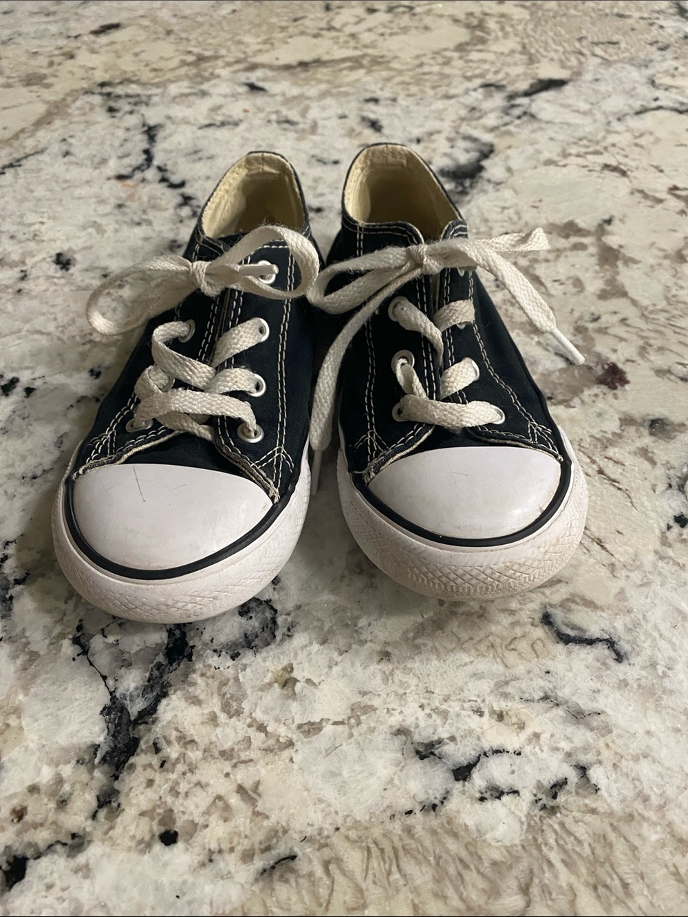 Converse Kids Black and White Low Top Sneakers